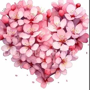 Pink Floral Heart Wall Decor